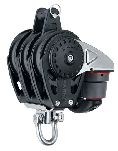 [10349] Harken 57 mm Triple Block - Swivel, Becket, Cam Cleat